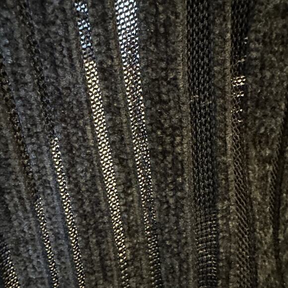 Vintage Marina Spadafora Italy Textured Black Open Cardigan Mesh Stripes READ - Picture 12 of 13